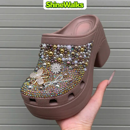 Crystal Bloom Clogs