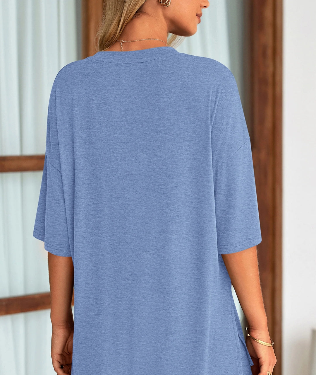 Seravie™ Effortless Lounge Set – Oversized Top & Biker Shorts