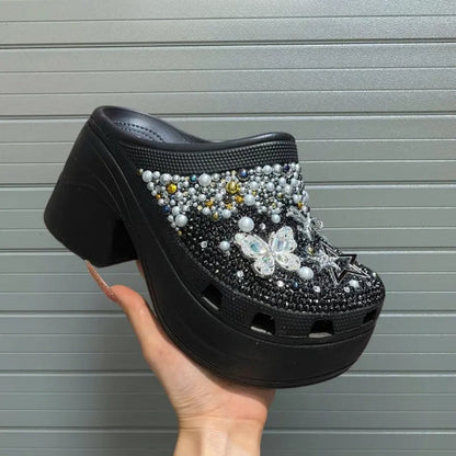 Crystal Bloom Clogs