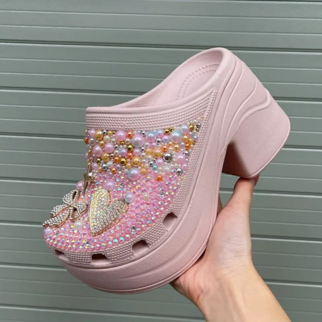 Crystal Bloom Clogs