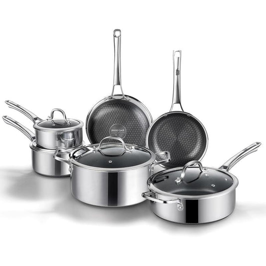 10 Pcs Hybrid Stainless Steel Cookware Sets
