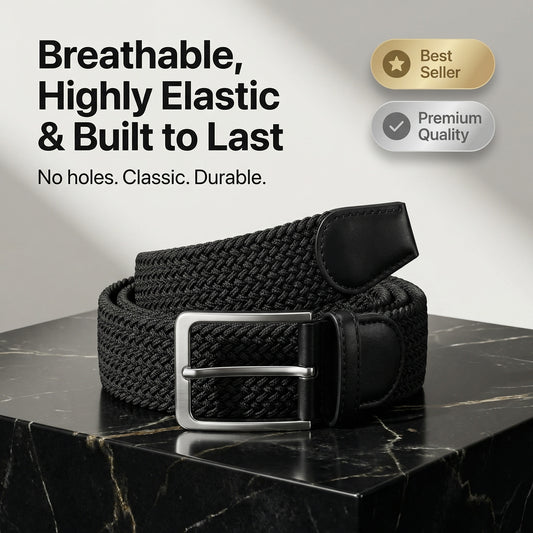No-Hole Stretch Belt – All-Day Comfort, Perfect Fit