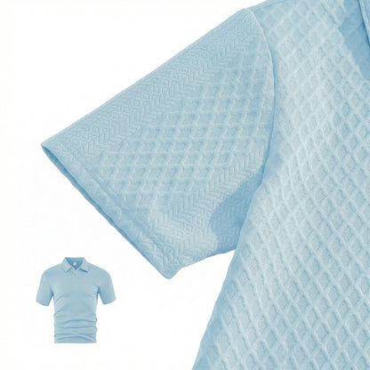 2026 Men’s Textured Polo Shorts Set